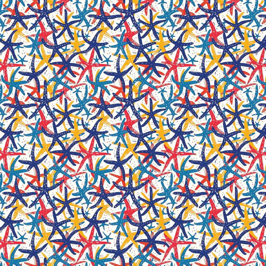 Bold Starfish Pattern Acrylic Sheets - CMB Pattern Acrylic